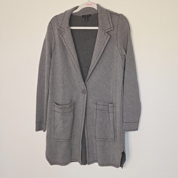 Tribal | Gray Stitch Pattern Duster Sweater size Med - Picture 5 of 5